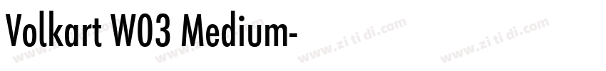 Volkart W03 Medium字体转换